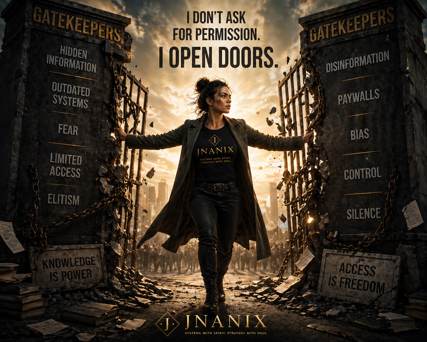 JNANIX Anti-Gatekeeper Series — I don't ask for permission. I open doors.