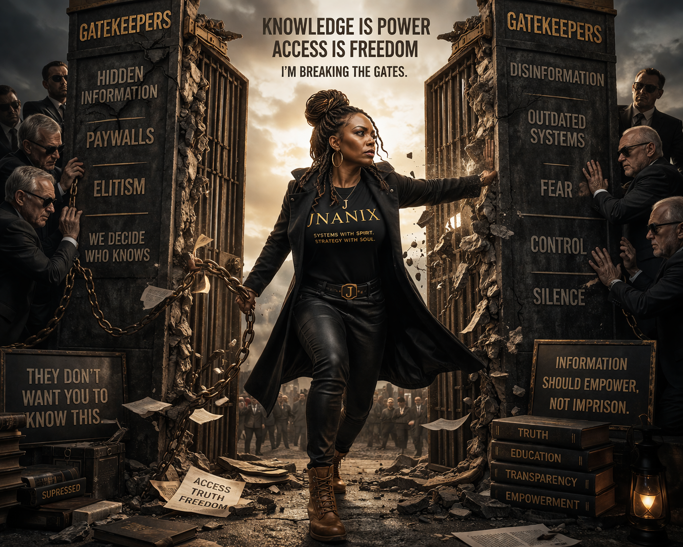 JNANIX Anti-Gatekeeper Series — Knowledge is power. Access is freedom.