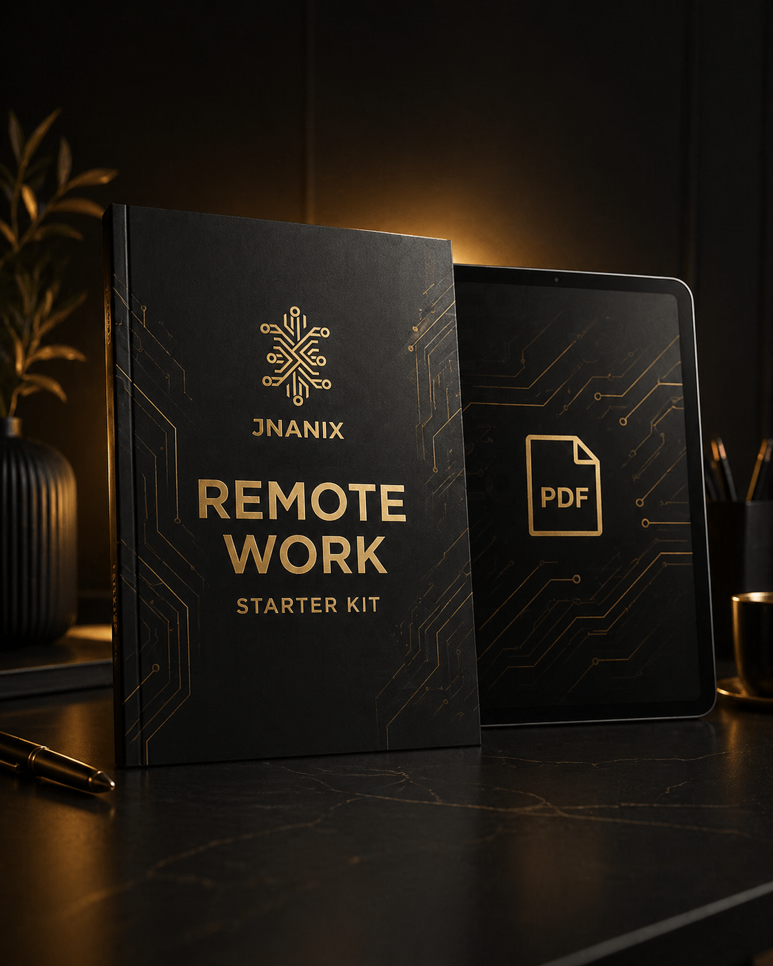 Remote Work Starter Kit PDF mockup from JNANIX
